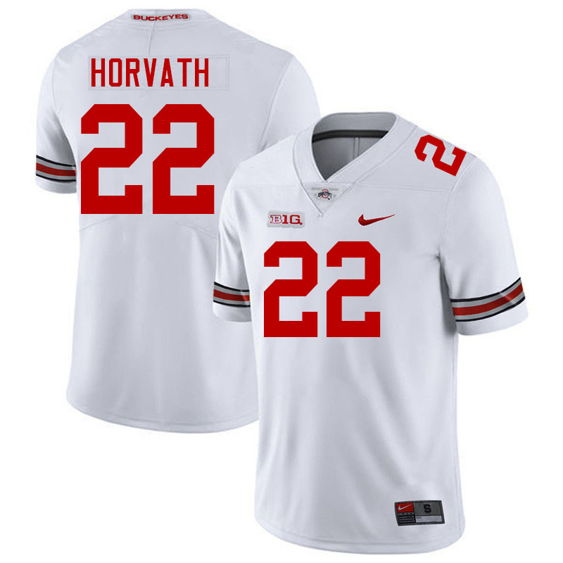 #22 Les Horvath Ohio State Buckeyes Jerseys Football Stitched-White